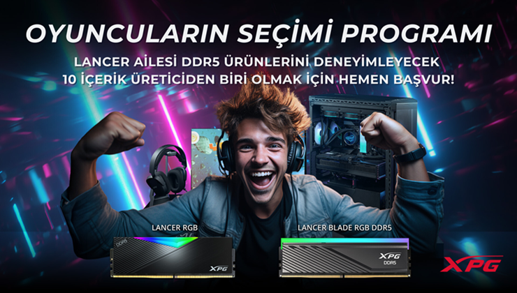 XPG, İçerik Üreticilerini LANCER RGB DDR5 Bellek Modülünü Deneyimlemeye Davet Ediyor